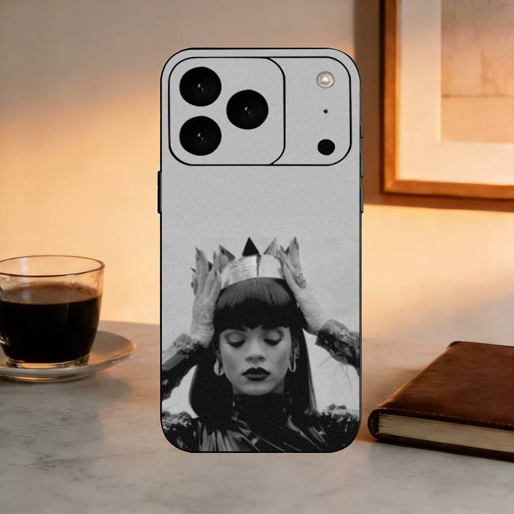 Popular Singer R-Rihanna Anti Phone Case For iPhone 17,16,15,14,13,12,11 Plus,Pro Max,XS,Soft Silicone Black Cover