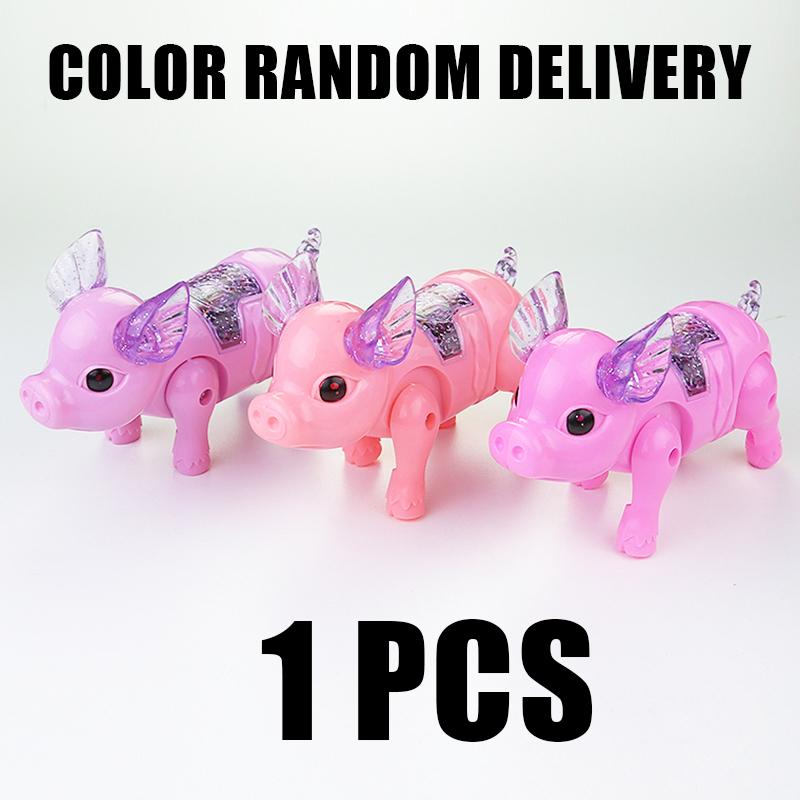 2024 New Pink Color Electric Walking Pig Toy With Light Musical Kids Funny Electronics Toy Children Birthday Gift Toys