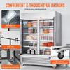 Commercial Freezer 38.83 Cu.ft, Reach In Upright Freezer 2 Doors, Auto-Defrost Stainless Steel Reach-in Freezer with 6 Adjustable Shelves, -13 to 5℉
