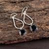 Black Onyx Gemstone 925 Sterling Silver Handmade Jewelry Earrings 1.90" For Gift EE-7-18