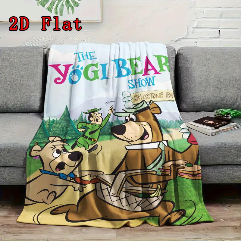 Jellystone Yogi Bear & Friends 2D Flat Pattern Flannel Blanket High quality All Seasons Warmth and Comfort Perfect for Christmas Gifts.PMT0914150