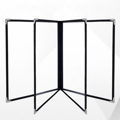 Папка Меню Двойные Панели Прозрачные Карманы для Писем Металлические Уголки Обложки Меню для Отеля Ресторана Бара Кафе