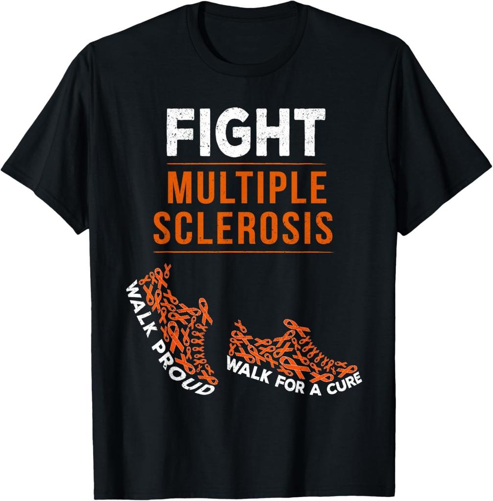 Funny Fight Multiple Sclerosis MS Awareness Warrior Ribbon Gift Unisex T-Shirt