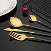 Зеркальный золотой набор столовых приборов 4 предмета из нержавеющей стали столовые приборы для дома вилка ложка нож набор столовых приборов дропшиппинг
