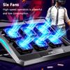 Регулируемый охладитель для ноутбука для игрового ПК, USB-отключение, охлаждающая подставка для ноутбука, подставка для ноутбука с шестью вентиляторами для ноутбука Macbook Pro