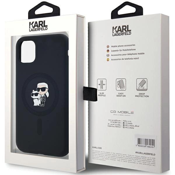 Karl Lagerfeld Силиконовый чехол Karl&Choupette Magsafe для iPhone 11 / Xr - черный