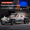 1/32 Scale Rolls Royce Phantom 6X6 Modified Alloy Diecast Metal Model Car Sound & Light Hobby Collectibles Holiday Gifts for Boyfriend