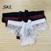 Seamless Lace Thong Women's Sexy Sheer Thong, Cheeky See Through Underwear, Women Underwear High Waist T Back Stretch Panties with Bow Breathable