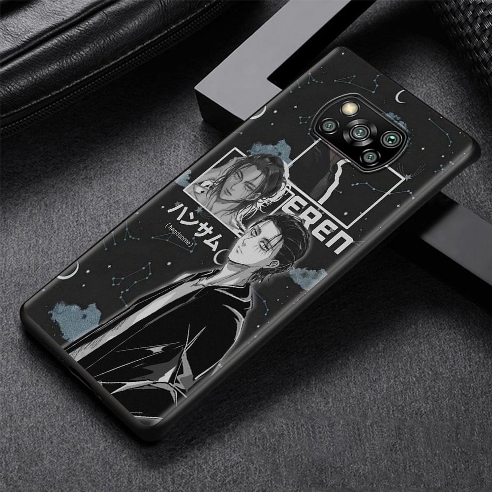 Чехол с рисунком «Атака Титанов» для Xiaomi Poco X3 NFC M3 M4 Pocophone F1 F3 Redmi Note 9s 9 8 10 Pro, черный мягкий чехол для телефона