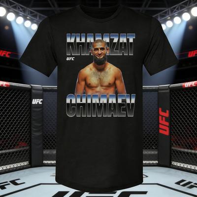 Летняя футболка UFC Хамзат Чимаев 2026 Fighting Graphic Tshirt Женская Спортивная Хлопковая С коротким рукавом Свободная Повседневная Футболка для Фитнеса Унисекс