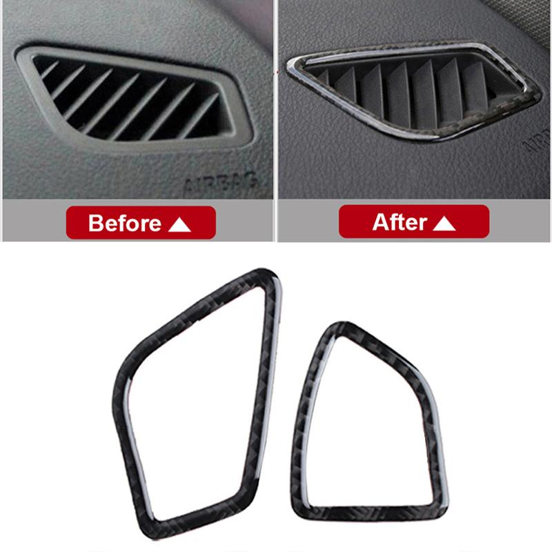 2 шт., углеродное волокно, автомобильная розетка для кондиционера, декоративная наклейка для BMW 3 серии F30 3GT F34 2013-2018, декор