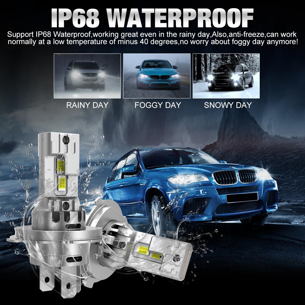 2 шт. Canbus H4 светодиодные лампы для фар дальнего и ближнего света 30000 лм для автомобилей и мотоциклов 24 шт. 3570 CSP турбо светодиодные диодные лампы для авто мото фары 12 В 6500 К