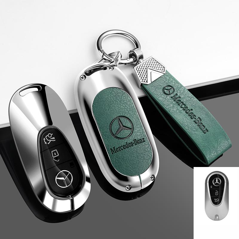 2025 Новый Чехол-Ракушка из Сплава Цинка и Кожи для Брелока Автомобиля Mercedes Benz C E S Class GLC W206 W223 W214 E300 C260 C300 S450