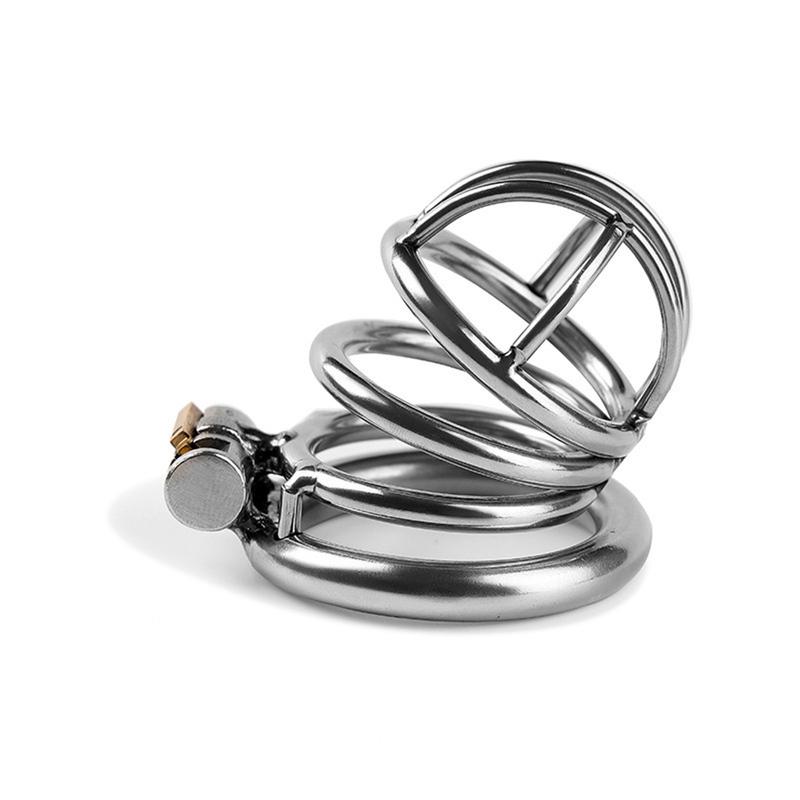Small Penis Lock Male Steel Cock Cage Chastity Device Penis Ring Erotic Metal Bondage Husband Loyalty Sex Toys For Men