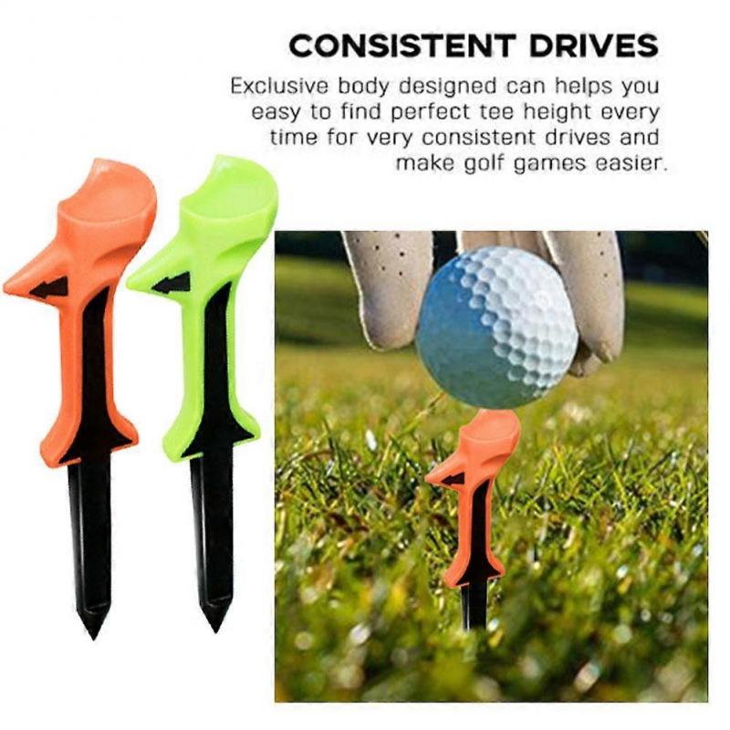 10pcs Golf Tees 83mm Double Angled Ball Nail Seat Plastic Golf Tees