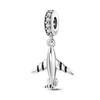 Airplane Charms Fit Fashion Original Bracelets 925 Silver Aircraft Travel Beads Camera Luggage Passport DIY Charm Jewelry GIft