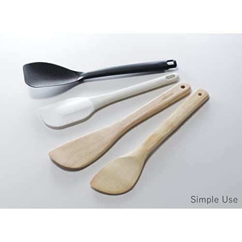 Pearl Metal Stir-frying Rice Paddle, Turner, Spatula, Spoon, Nylon, Double Embossed, Dishwasher Safe, Made in Japan, Black, Simple Use CC-1684