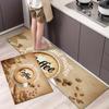 Водонепроницаемый кухонный коврик из ПВХ, кожа, маслостойкий, нескользящий, коврик для ног, кофейный ковер, интересный, креативный, для украшения дома, ковер