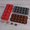 Silicone 15-Star Mold for Chocolate, Candy, Cake, and Ice
