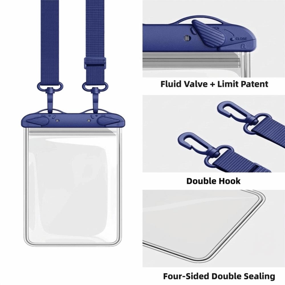 with Hang Rope Waterproof Phone Case 7.5 Inch Phone Waterproof Pouch Touch Screen Case Swimming