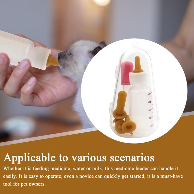 Набор бутылочек для кормления питомцев с кейсом для хранения, бутылочки для кормления котят, поилка для молока для щенков, для мелких животных, новорожденных собак и кошек