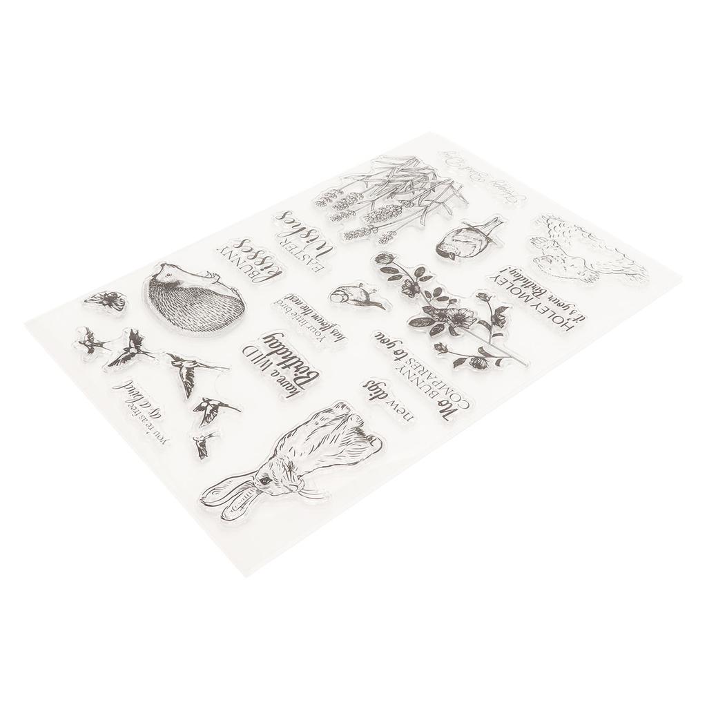 4pcs Clear Stamps Interesting Reusable Material Transparent Appearance Embossing Scrapbookin