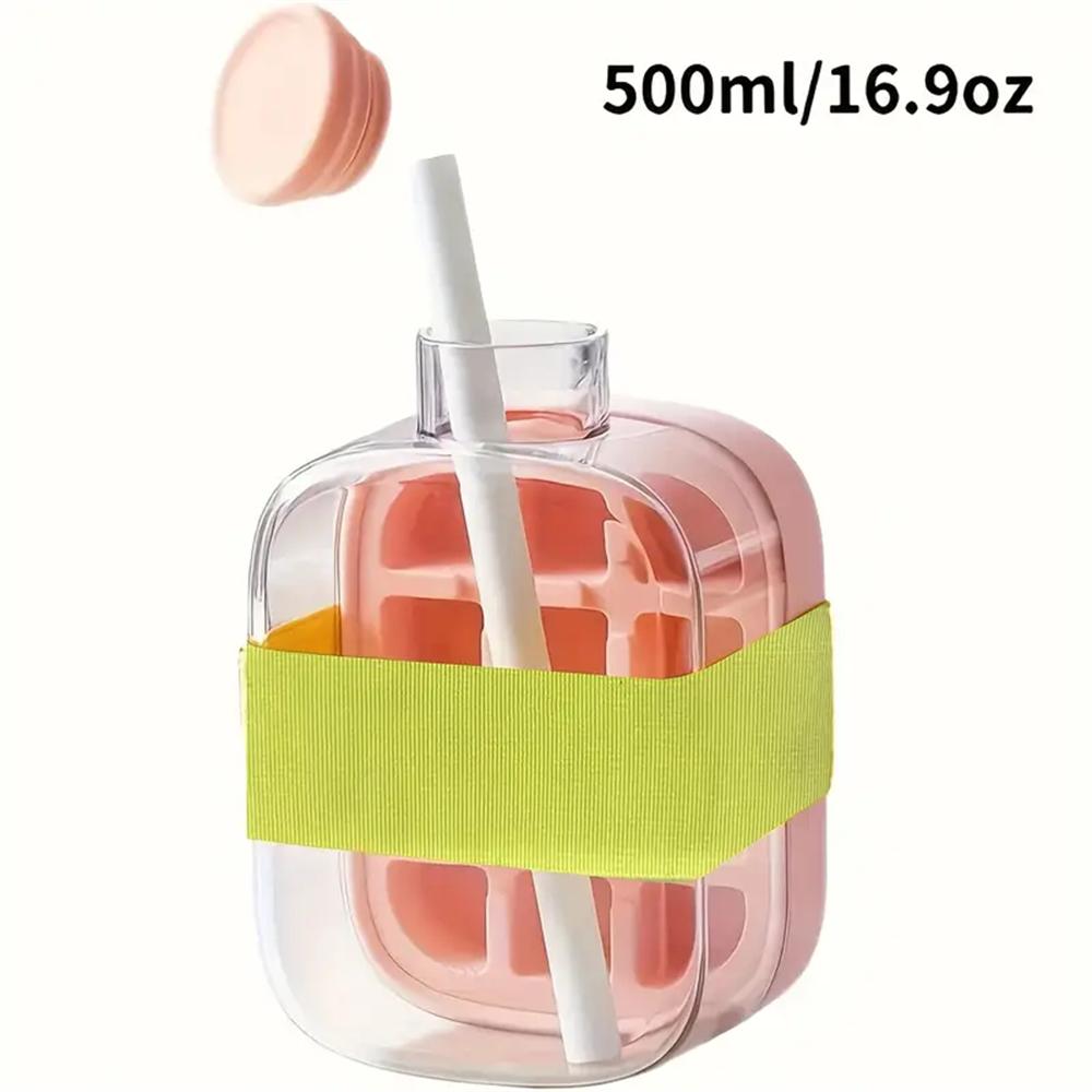 Easy release silicone ice cube dispenser for cocktails, whisky and beer, beverage cooler, straw ice cube dispenser, ice cube