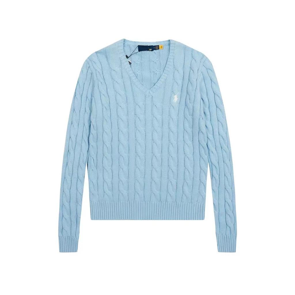 Женский Свободный Вязаный Свитер с Длинным Рукавом Осень Зима Внутренняя Одежда V-образный Вырез Вышитый Узор Кисточки Косы Корейский Стиль Топ