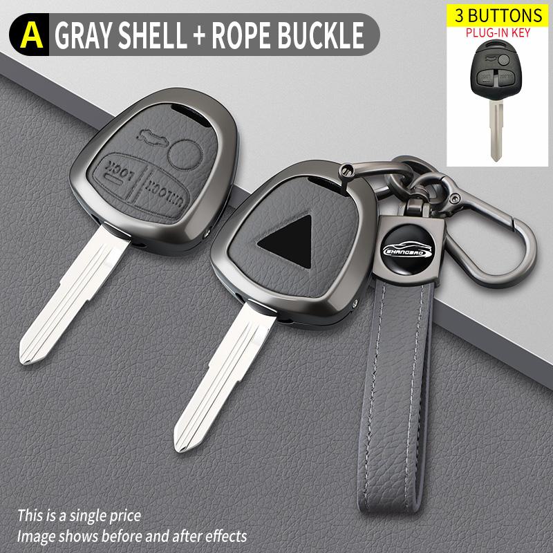 Zinc Alloy Car Key Case Cover Fob for Mitsubishi Evolution Lancer EX Grandis Outlander Triton Pajero ASX Protector Shell