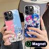 Чехол для мобильного телефона ReZero Rem Ram Glass MagSafe для iPhone 17 16 15 14 13 12 11 Air Pro Max Plus Mini Цветная накладка