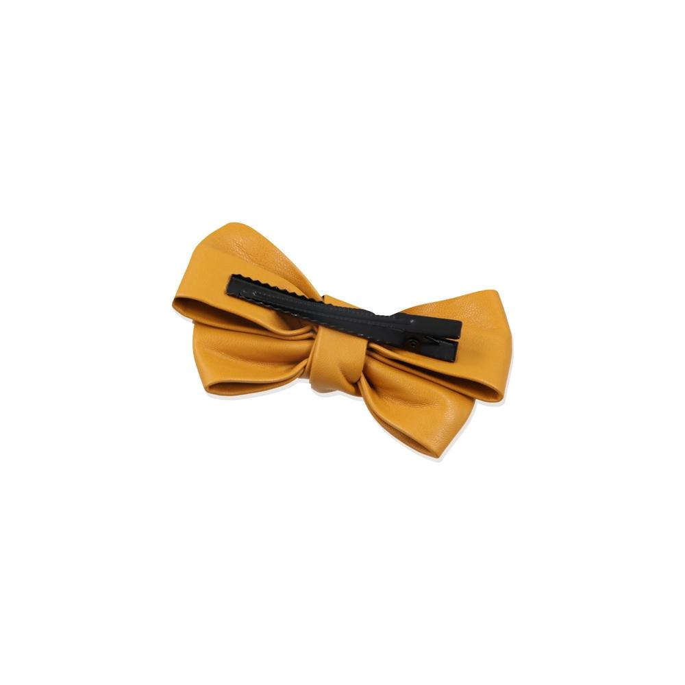 Korean Girls PU Leather Duckbill Clips Women Bow Hairpin Headwear Hair Clips Spring Clips