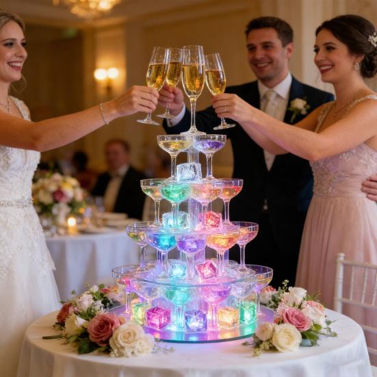 12 шт. Светодиодные светящиеся кубики льда, меняющие цвет при контакте с жидкостью, многоцветные, 7-цветные светодиодные кубики льда, пищевой класс, для вечеринок, свадеб, баров, подсветка для напитков