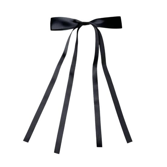 Заколка для волос для девочки, длинная лента, бант, декор, заколка для волос, декоративная заколка для волос на затылок, металлические шпильки, аксессуары для волос на День святого Валентина