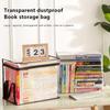 Student Book Storage Bag Large Capacity Foldable Portable Storage Box Transparent Dustproof Waterproof Clothes Toys Organization