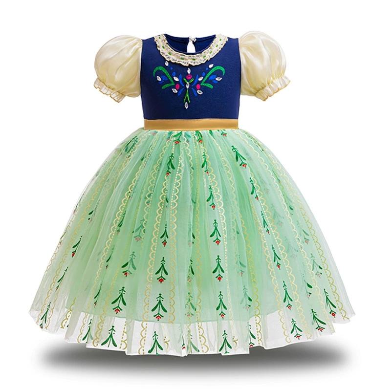 2-10Y Girls Princess Cosplay Aurora Cinderella Mermaid Dress Kids Costume Fancy Clothes Birthday Carnival Party Ball Gown