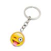 Smiley Face Metal Keychain Pendant - Cute Car Bag Ornament Gift