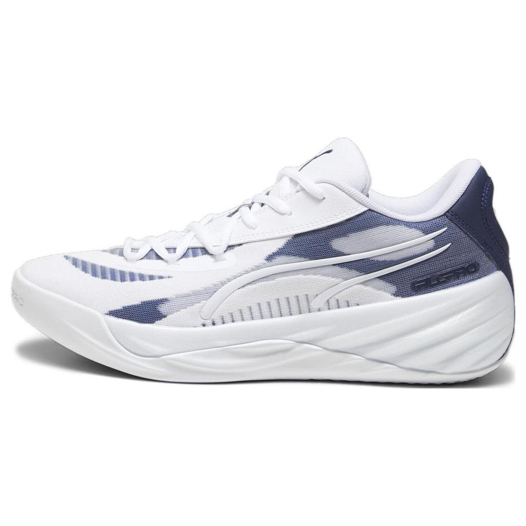 Puma All-Pro Nitro Team White Navy Men Sneakers Lime-Squeeze 379081-03