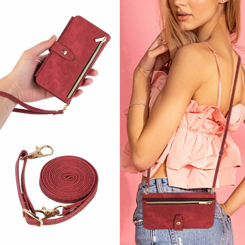 Для Google Pixel 9 Pro XL 9Pro длинный ремешок через плечо кошелек флип кожаный чехол для телефона для Pixel9 8A 7A 7 Pro 6A 8Pro застежка-молния кошелек для карт Solt Stand Shell