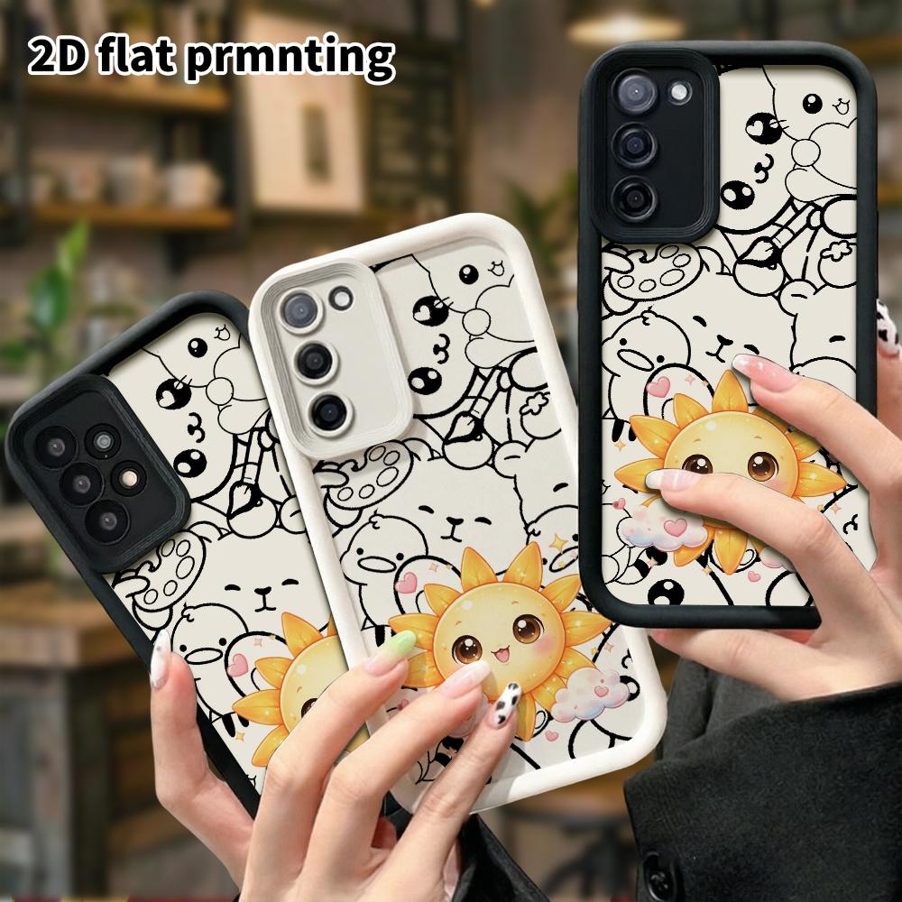 Чехол для телефона: 2D плоский, подходит для Samsung Galaxy A34 A35 M05 M06 S20 S22 S21 FE Plus 5G защитный чехол, мультяшное солнышко, идеальный Рождественский и Хэл