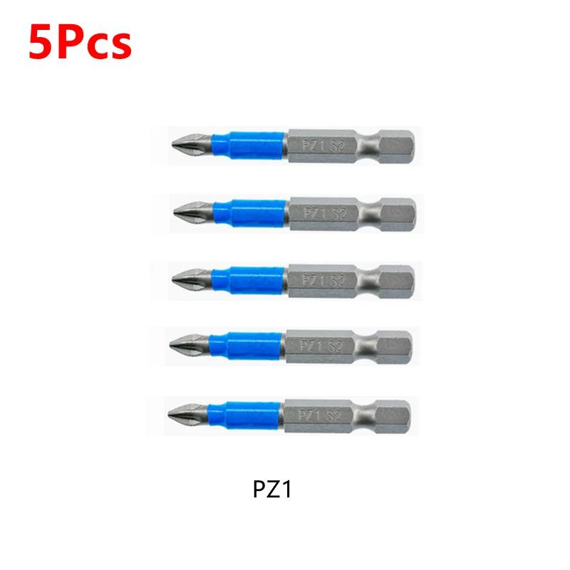 PH1 PH2 PH3 PZ1 PZ2 PZ3 50 мм Магнитные биты S2 Шестигранная рукоятка Противоскользящие Набор бит для дрели и шуруповерта