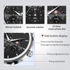 OLEVS Men's Watches Top Brand Business Fashion Fine Steel Original Brand Quartz Wristwatch for Man Moon Phase Chronograph Big