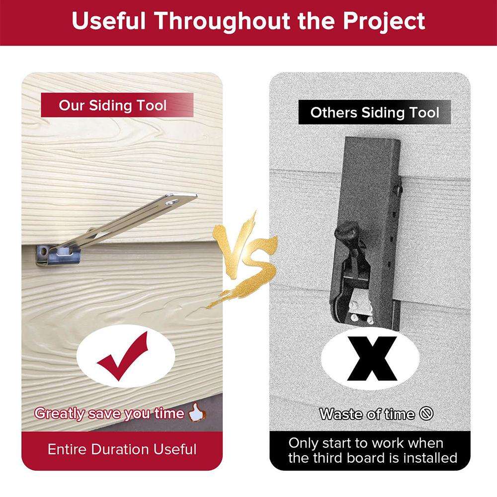 2Pcs Siding Overlap Gauge For 5/16" Thick Fiber Cement Wood Siding Mounting Kit