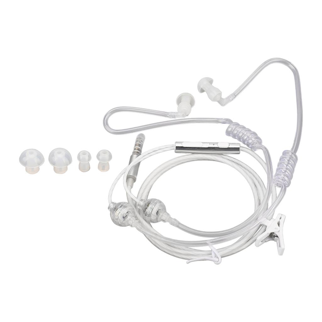 Эргономичные наушники-вкладыши с воздушными трубками, шумоподавление без излучения, портативная бинауральная гарнитура с воздушными трубками 3,5 мм