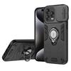 KEYSION Shockproof Case for ZTE Blade V70 Vita Silicone+PC Slide Camera Protection Ring Stand Phone Cover for Blade V70 Design