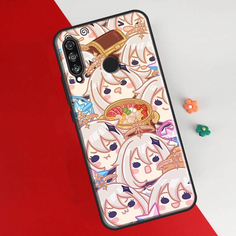 Милый мультяшный чехол Genshin Impact для Huawei Honor 50 P20 P30 P40 P50 Pro Lite P Smart Z 2019 2021 Nova 5T Чехол для телефона