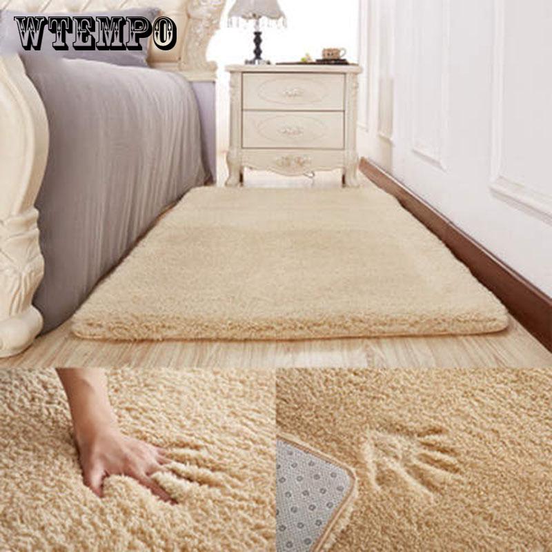 Нескользящий ковер для гостиной, журнальный столик, одеяло, прикроватный коврик для спальни, коврики для йоги, однотонный плюшевый коврик