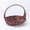 Brown White Handhold Weaving Basket With Handle Braided Basket Storage Baskets  Home Storage