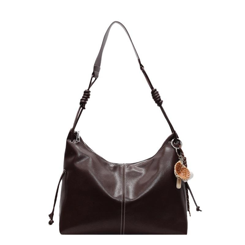 Однотонная сумка кроссбоди подмышку 2025 новая сумка-тоут повседневная для работы большая вместительность на плечо