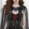 Перьевая Ведьма Шаль Готический Тюлевый Плащ Мода Хэллоуин Плащ Детский