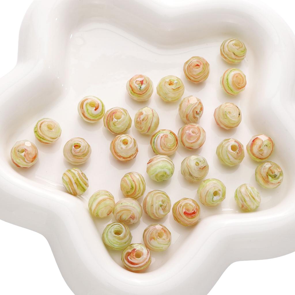 Разноцветные бусины из витого стекла для изготовления украшений своими руками, 12x10 мм, плоские круглые